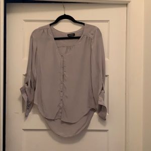 Dressy Bebe silver, light gray blouse